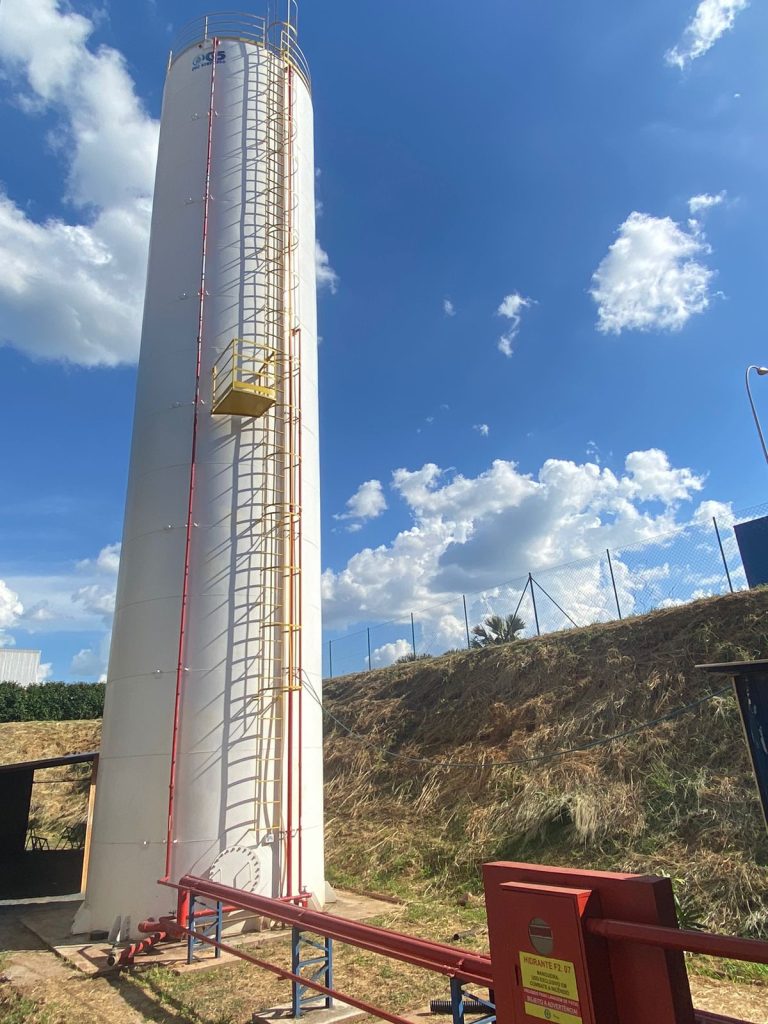 Base para reservatório metálico capacidade de 200m³